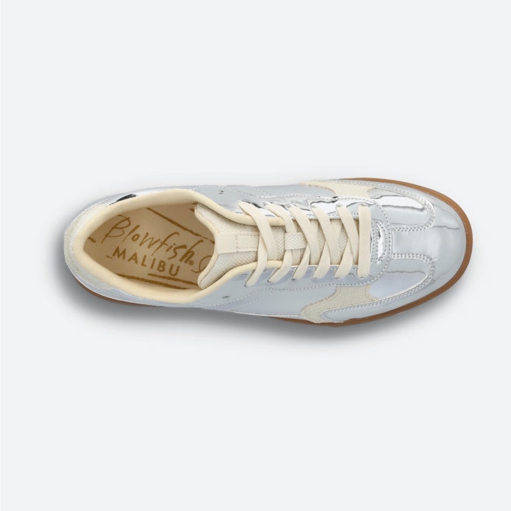 Blowfish Malibu Silver and Cream Sneakers, Size 7.5 - Picture 5 of 5